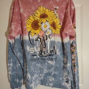 Carpe Diem large simply Southern long sleeve shirt
